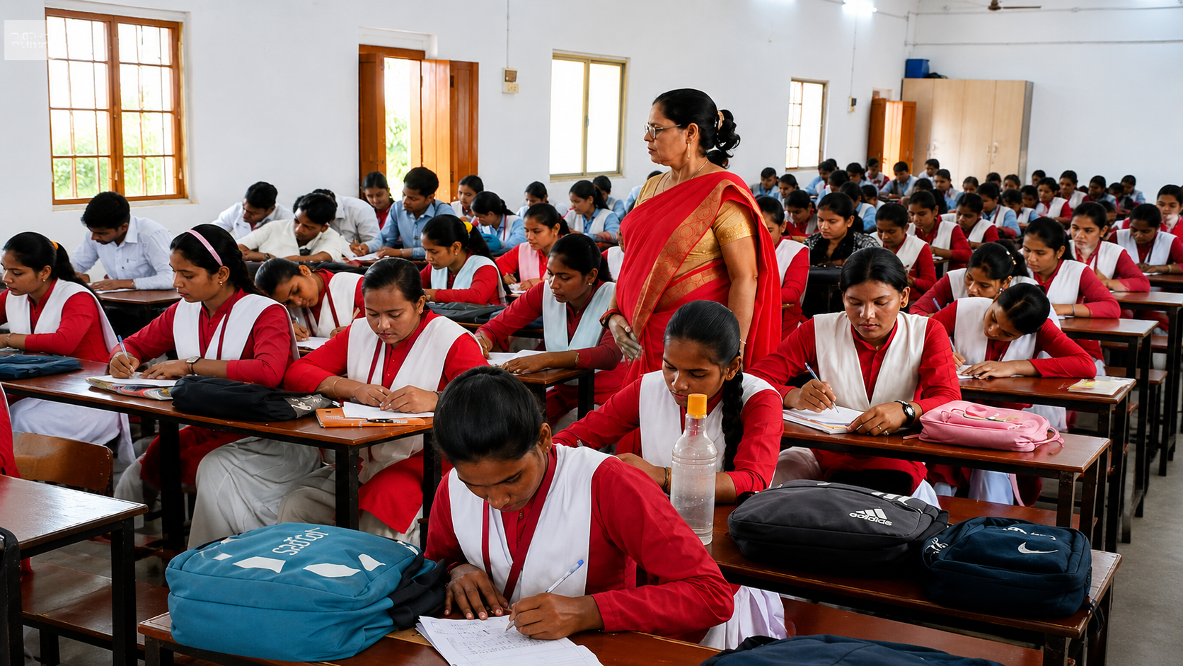 Gopinath PG College - Students in classroom with faculty supervision